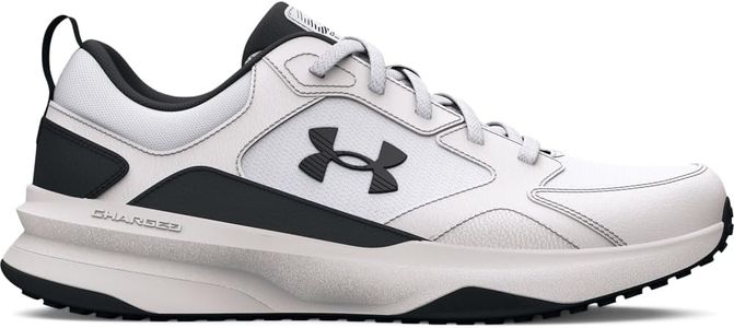 Under Armour Men’s Charged Edge Training Running Shoes, White/Black, 8