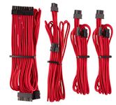 Corsair Premium Individually Sleeved PSU Cables Starter Kit – Red, 2 Yr Warranty, for Corsair PSUs