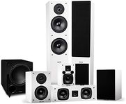 Fluance Elite High Definition Surround Sound Home Theater 7.1 Speaker System Including Floorstanding Towers, Center Channel, Surround, Rear Surround Speakers and DB10 Subwoofer - White (SX71WHR)