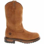 ROCKY Original Ride Branson Steel Toe Waterproof Western Boots, Brown, 8