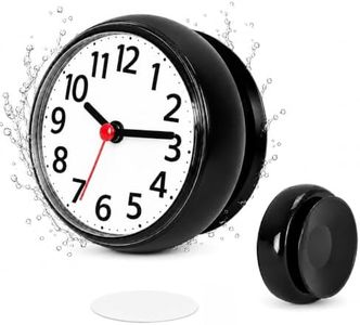 PIAMIG Bathroom Shower Clock,3 Inch Small Analog Clock with Suction Cup