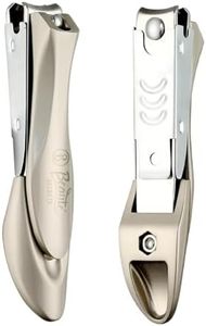 Beauté Secrets Curved Nail Cutter With Nail File, Anti-Splash Design, Stainless Steel, Ideal for Fingernail and Toenail, Ingrown Toe Nail Remover, Nail Clipper for Men Women (Premium | 16A)