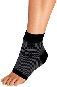 OrthoSleeve FS6 Compression Foot Sleeve (Single Sleeve) for Plantar Fasciitis, Heel Pain, Achilles Tendonitis and Swelling, Womens Mens, 32346B, Black, X-Large