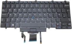 RTDPART Laptop Keyboard For DELL Latitude E5450 5450 E5470 E7450 E7470 MP-13L86GBJ698 PK1313D3B12 0K9V28 K9V28 United Kingdom UK With Backlit&Pointing New