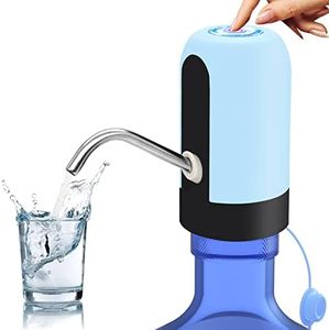 Myvision Water Bottle Pump 5 Gallon Water Bottle Dispenser USB Charging Automatic Drinking Water Pump Portable Electric Water Dispenser Water Bottle Switch (Blue)