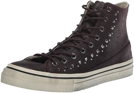 John Varvatos Men's Vulc Multi Stud Sneaker, Port, 13