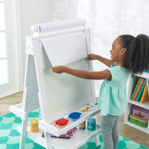 KidKraft Deluxe Wooden Artist Easel – Double-Sided Kids Art Station