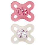 MAM Silicone Pacifiers, Newborn Pacifier, Best Pacifier For Breastfed Babies, Start' Design Collection, Girl, 2-Count,Assorted