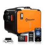 Sunster Diesel Air Heater 5KW, All in One 12V&24V&220V, Parking Heater with NEW LCD, Remote &APP Control AC-DC Power Adapter，Fast Heating for RV Truck Boat Bus Car Trailer Motorhomes camping garden