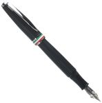 Monteverde USA Aldo Domani Italia Fountain Pen Matte Black - Flex Nib - Luxury Writing Pen - Italian Design - JoWo Stainless Steel Nib - Smooth Ink Flow - Refillable - Gift Box Included