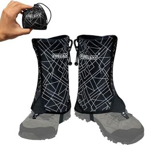 Frelaxy Ultralight Trail Gaiters for Hiking & Running – Breathable, Wear-Resistant Low Shoe Gaiters, Protect Feet from Rocks, Mud, Dust & Debris (Black)