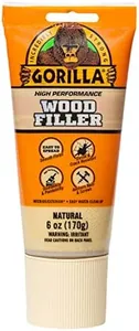 Gorilla All Purpose Wood Filler, 6oz Tube, Natural (Pack of 1)