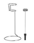Maestri House Milk Frother, Rechargeable Holder and Whisk Rod, Compact Design, Stainless Steel, Silver, Residential Use