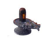 Wigano Natural Stone Marble Lord Shiva Lingam Puja Idol Murti-Shiv Ling Idol Murti Sculpture (8 Inch)