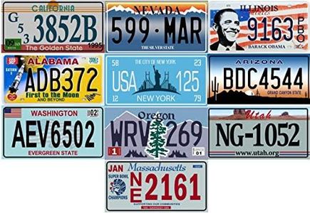 - Set di 10 targhe in Metallo per Auto USA - Repliche di targhe Americane Reali (Fabbri LF3)