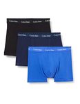 Calvin Klein Men's Trunk 3pk Trunk, C-black/Blu/Blu, L