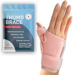 Dr. Arthritis Essentials Thumb Brace, Medical Thumb Splint Right & Left Hand, Wrist and Thumb Support, Dequervains Tenosynovitis Splint, Thumb Spica Splint, Thumb Support for Arthritis (Pink - Single)