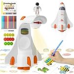 Aolieh Trace and Draw Projector Toy, Airplane Art Projector, Kids Drawing Board Projector, Painting Drawing Led Projector Toddler Toy Educational Drawing Playset for Kids Boys Girls Age 3+