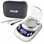 AWS Elite-100 Milligram Scale 100g x 0.001g–Digital Jewelry/Lab Scale for Powder, Gold, Gems – Includes Calibration Weights, Tweezers & Tray–Tare, Cal, 6 Units (Gemini Pro - 100g)