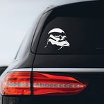 Storm Trooper SW Helmet - Sticker Decal Notebook Car Laptop 6" x 5" (White)