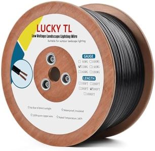 LUCKY TL 12/2 Low Voltage Landscape Wire 500 Feet, 12 Gauge 2 Conductor, Outdoor Waterproof, Direct Buried Landscape Lighting Wire, Pure Copper Making (500FT)
