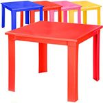 Kids Children Plastic Table Strong Folding Table Suitable for Outdoor Side Table (Red)