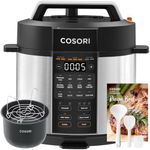 COSORI Pressure Cooker Electric 5.7L, Stainless Steel, 14 Functions(Slow&Rice Cooker, Sous Vide, Cake Maker, etc.), 70% Faster, Non-Stick, 65+ Recipes(Cookbook&Online)