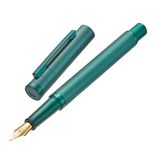 Hongdian Dark Green Forest Fountain Pen Extra Fine Nib Classic Design with Converter and Metal Pen Case Set