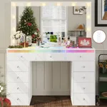 IFSEB Makeup Vanity Desk with RGB L
