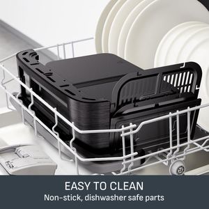 Tefal Dual Flex Air Fryer 9L – Large Capacity, Black