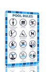 Warning Swim at Your Own Risk Vintage Tin Sign Pool Rules Sign for Swimming Pool Beach Lake House Decor 8x12 inch