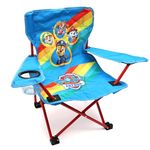 Toyland® Paw Patrol Pups Folding Children's Camping Chair With Cup Holder & Storage Bag - Perfect for Camping Trips, Beach & Garden