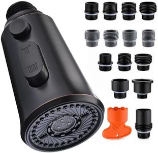 Kitchen Faucet Head Replacement, 3 Function Pull Down Spray Head, Oil Rubbed Bronze Kitchen Sink Faucet Head with 14 Adapters,Compatible with US Standard & Most Pull Down Faucets