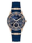 GUESS Rose Gold-Tone + Iconic Blue 