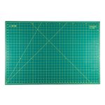 The Quilted Bear Large Cutting Mats - Sewing & Quilting Five Layer Heavy Duty Self Healing Cutting Mat 24" x 36" (A1) with 60 & 45 Degree Angle Markings (Green)