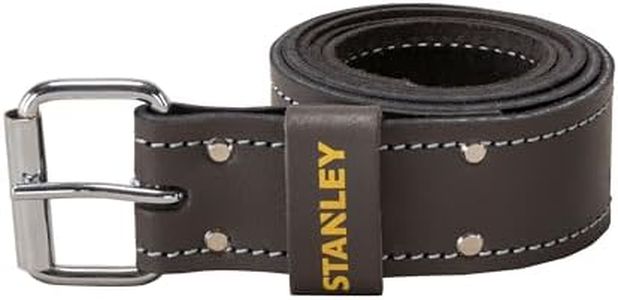 STANLEY STST1-80119 Suede Leather Belt, Reinforced Rivets for Enhanced Durability, Double Stitching for Extra Strength, Dimensions: 30.5x8.5x5.5 cm