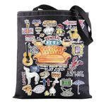 BWWKTOP Friend TV Show Tote Bag Friend TV Show Gifts Friend TV Show Merchandise Friend Central Park Shoulder Bag, Hello Reading Bl, Large, Fashion