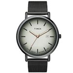 TIMEX Analogue Silver Dial Men's Watch (Silver Dial Black Colored Strap)