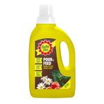 Baby Bio Pour & Feed Liquid Plant Food, 1L - Ready To Use Houseplant Food - with Seaweed Extract - to Stimulate Healthy Growth and Vibrant Flowering - Indoor Use Plant Nutrition