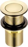 Xcel Home Brushed Gold Unslotted Basin Waste | Click Clack Replacement Pop Up Brass Polished Bathroom Sink Plug