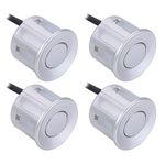 4Pcs Car Parking Sensor Reversing Radar Vehicle Backup Detector System Reversing Radar Probe (Silver)