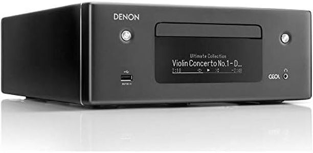 Denon CEOL-N10 Audio Receiver with CD Player, HiFi Amplifier for TV Sound, Bluetooth, 2X Optical Input, Google Assistant/Siri/Alexa Compatible, Music Streaming, HEOS Multiroom - Black