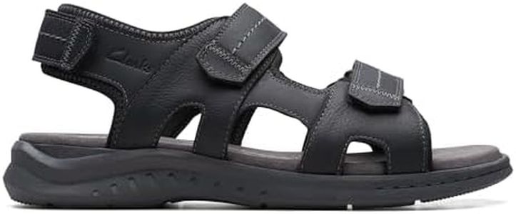 Clarks Men's Walkford Walk Sandal, Black, 9.5 US