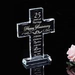 Movdyka Crystal Cross 25th Anniversary Plaques