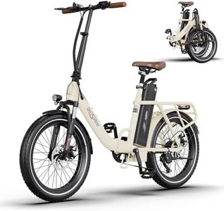 ONESPORT OT16-2 Klapprad E-Bike, E Bike 20 Zoll mit 250W Motor und 48V 17Ah Abnehmbaren Akku, Geschwindigkeit 25km/H, LCD-Display und Bluetooth Connect, Fahrrad Elektro Für Stadtpendler (Blanc Cassé)