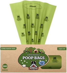 Pogi’s Dog Poop Bags - 500 Doggie Poop Bags for Yards - Leak-Proof Dog Waste Bags - Ultra Thick, Extra Large, Scented Poop Bags for Dogs & Cats (Single Large Roll)