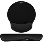 Kigos Mouse Pad Wrist Rest, Large Keyboard Wrist Rest Support & Mouse Pad Set, Comfortable Memory Foam Mouse Mat with Wrist Cushion Support Ergonomic for Computer Laptop Office Home