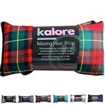 Wheat Bags Microwavable Neck and Shoulder Wrap - Scented Lavender Heat Bags Microwavable for Body Relaxation - Tartan Cotton Fabric & UK Wheat Heat Bags Microwavable Compress by Kalore - Red