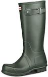 HUNTER Men's Rain Boot, Dark Olive, 7 UK