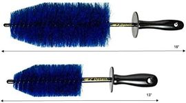 EZ Detail Big and Little Brush Combo - Wheel Rim Cleaner for Cars, Bike, Trucks, Motorcycle, and Other Vehicles - Non-Scratch Auto Detailing Tool, Easily Reaches Nook and Crannies